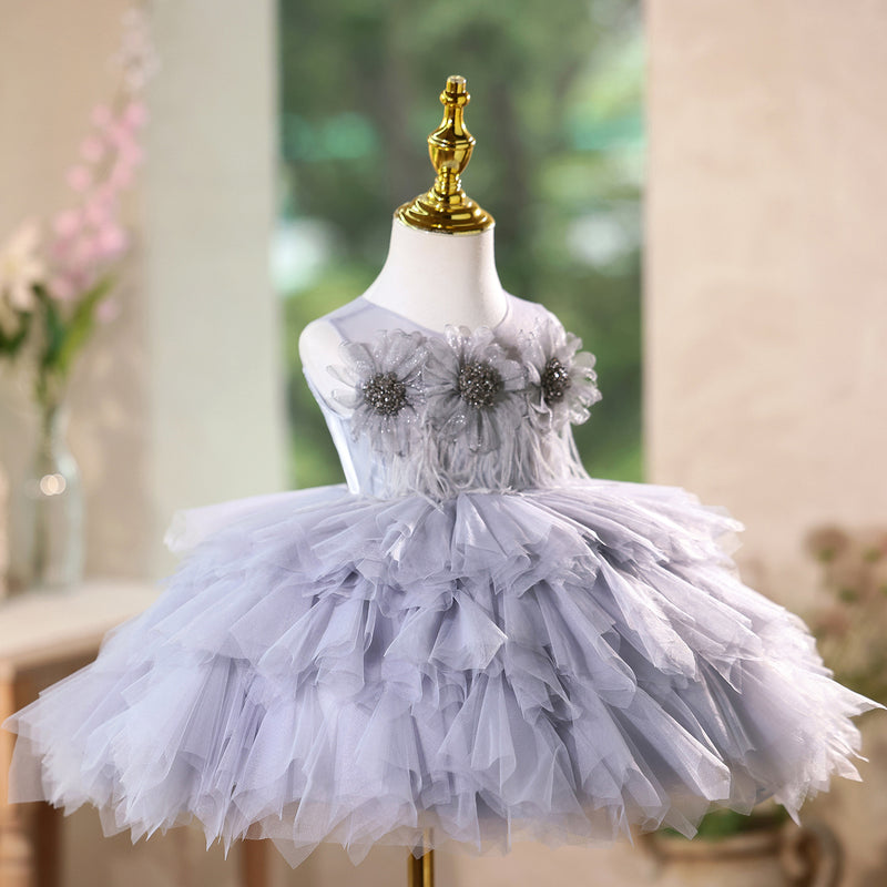 Girls Birthday Princess Dress Children's Communion Tutu Dress Flower Girl Dress