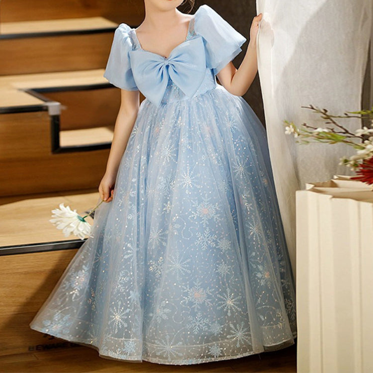 Children's Dress Princess Dress Birthday Girl's High-end Fluffy Yarn Flower Girl Dress