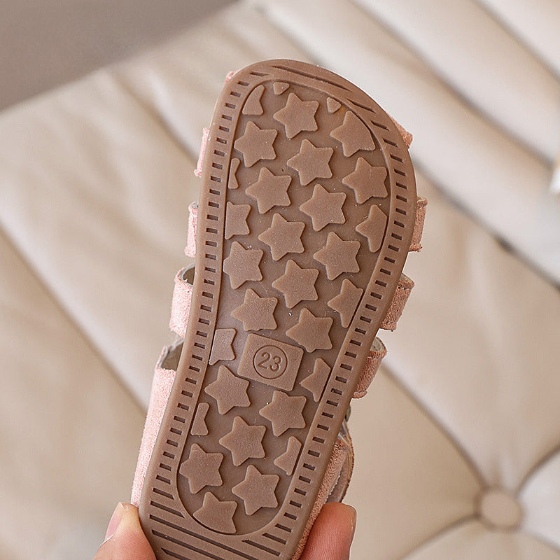 Girls Hollow Soft Sole Casual Closed Toe Beach Shoes