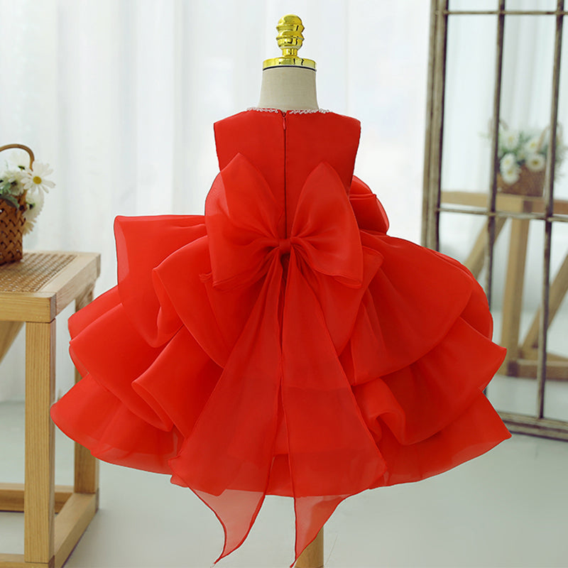 Cute Baby Girl Fluffy Black Dress Toddler Girls Christening Dress main image 0