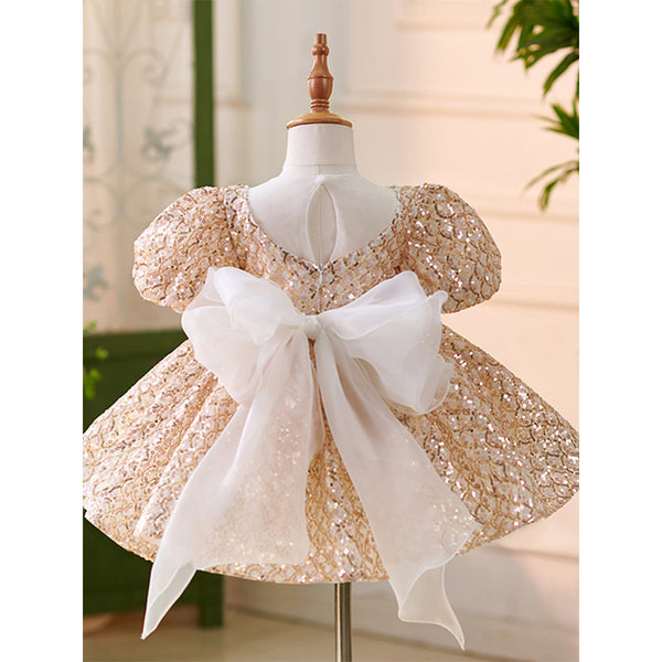 Cute Baby Girl First Communion Dress Toddler Birthday Party Princess Dress