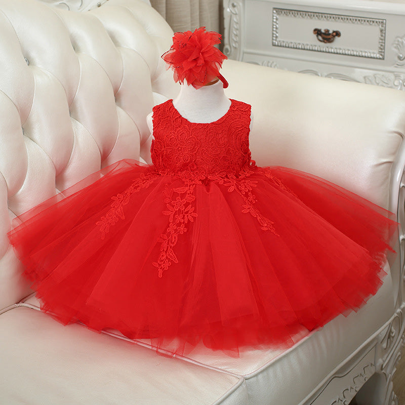 Cute Baby Girl First Birthday Party Dress Toddler Flower Girl Dress