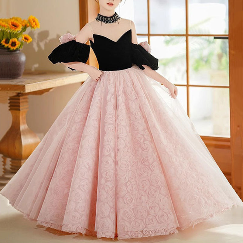 childrens party wear dress Elegant Wine Sequined Velvet Partywear Gown For Girls 3 Years (100cm) 56 22.05 55 21.65 50 19.69 3 Pink Party Dress For Years