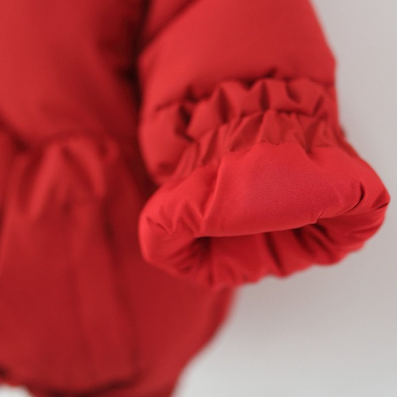 Girls' Winter Cartoon Hooded Cotton-padded Coat