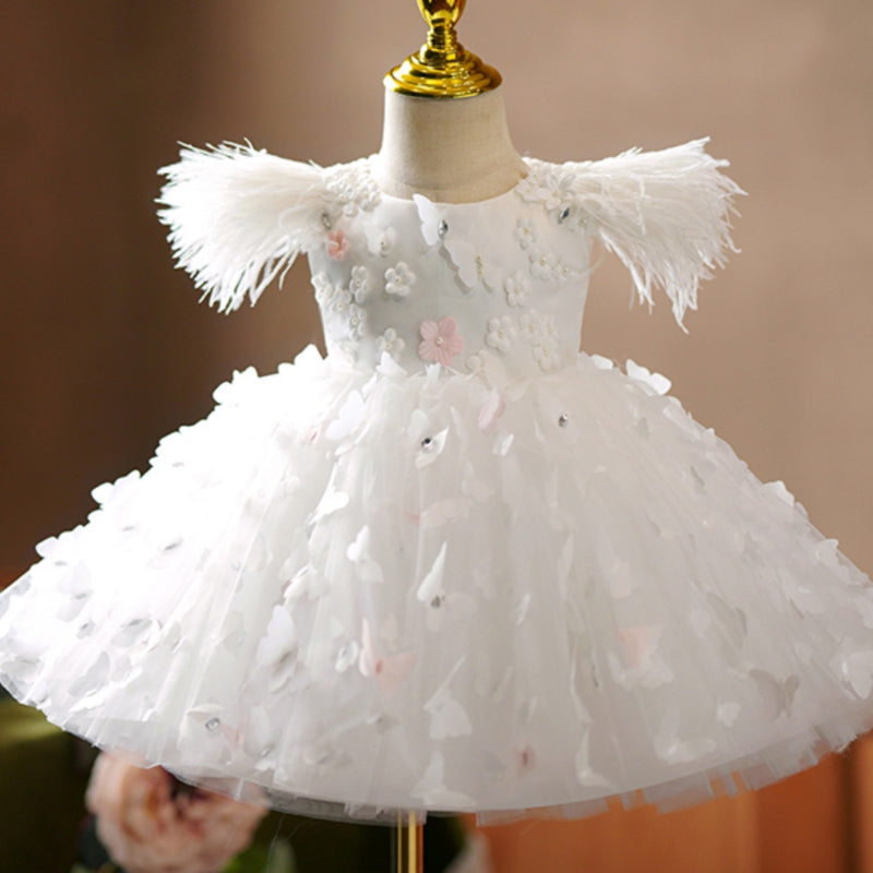 Children's Fluffy Butterfly Cute Princess Dress