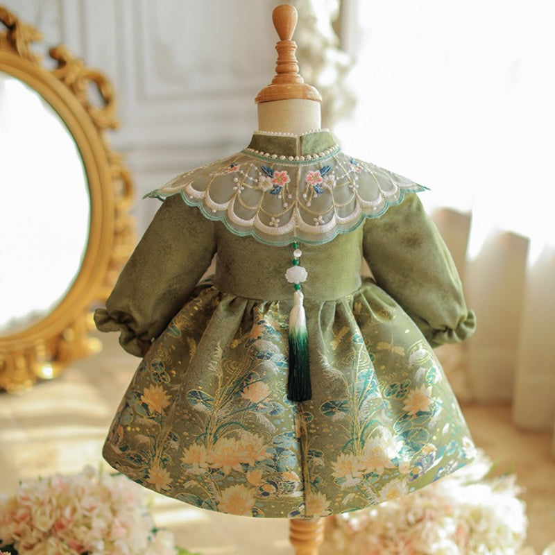 Cute Toddler Communion Dress Baby Girl Birthday Dress Girl Party Dress