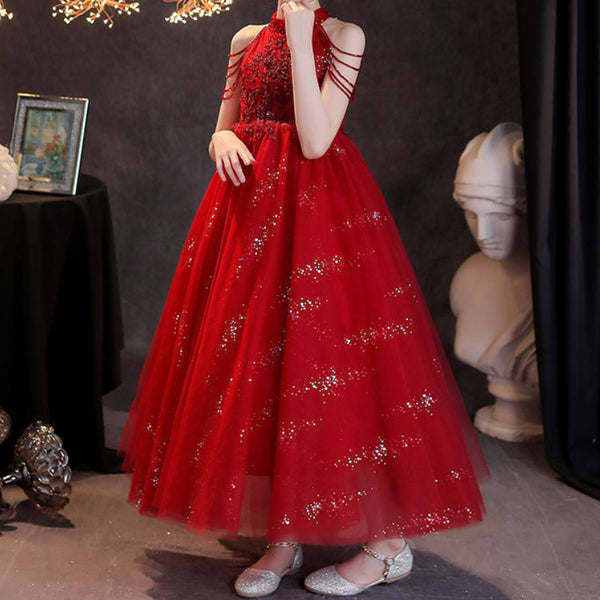 Children's Elegant Birthday Dress Girls Prom Princess Dress