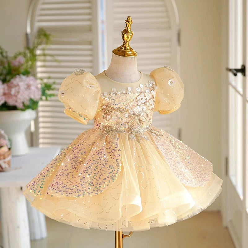 party wear dresses for girl Vedolay Spring Dresses Girls Dress Unicorn Printed Casual Party Twirly Dress  for Kids,Blue 3-4 Years