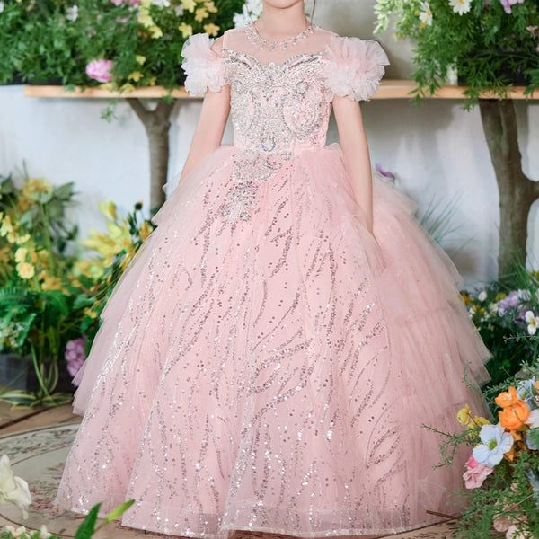 Girls Ball Dresses Childrens Birthday Princess Dresses Flower Girl Dresses