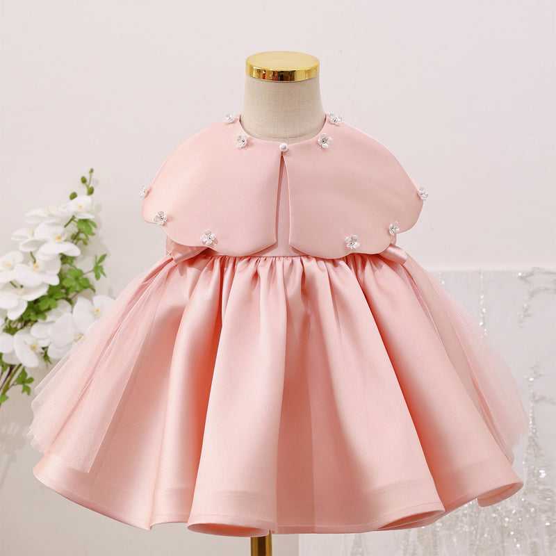 birthday fall dress Girls Long Sleeve Velvet Princess Dress for Fall Winter Elegant Soild Birthday Party Dresses, Green / 12
