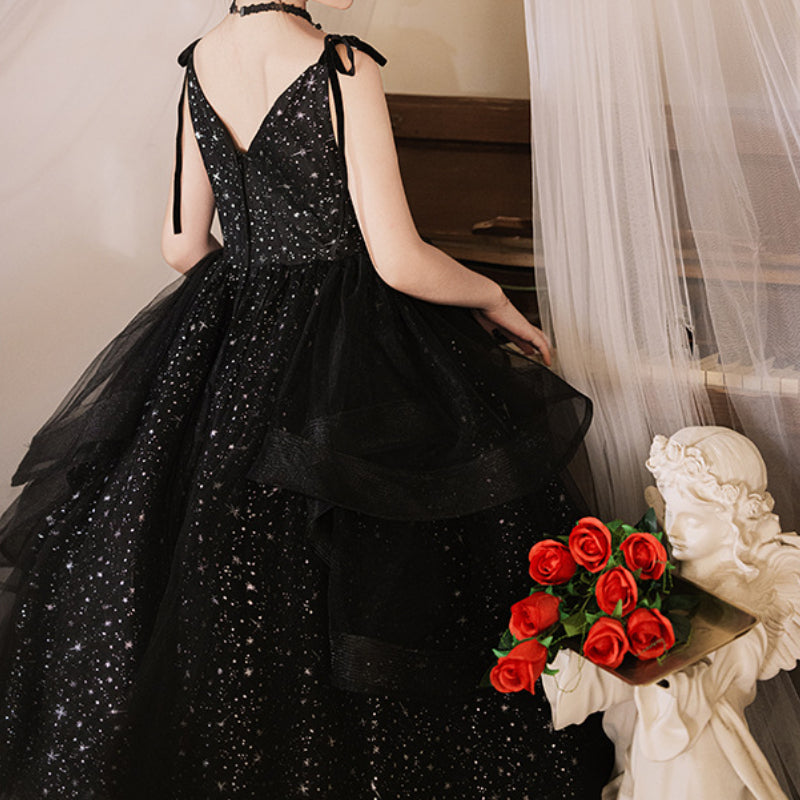 Girls Black Dress Girls Birthday Princess Dress Children's Prom Dress