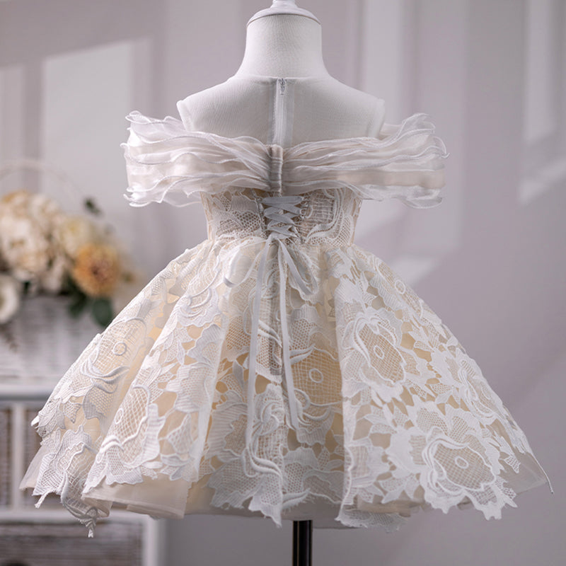 Elegant Baby Flower Girl Dress Toddler Birthday Party Dress Formal Dresses