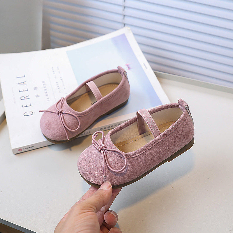 Girls Bow Soft Sole Princess Leather Shoes