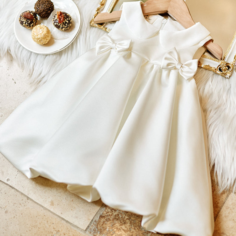 Baby Girl Birthday Dress Flower Girl Wedding White Princess Dress