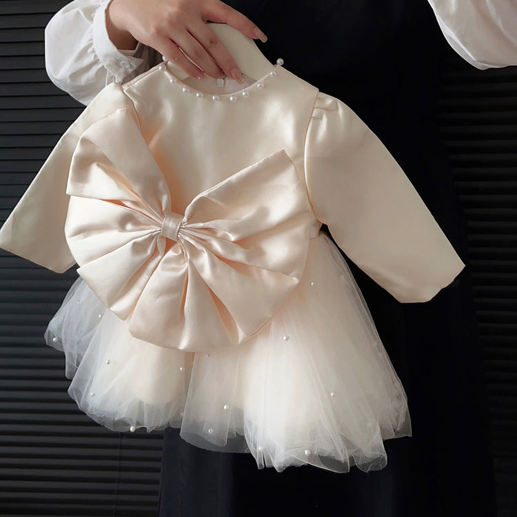 Elegant Formal dress Flower Girl Fluffy Dress Baby Girl Birthday Princess Dress