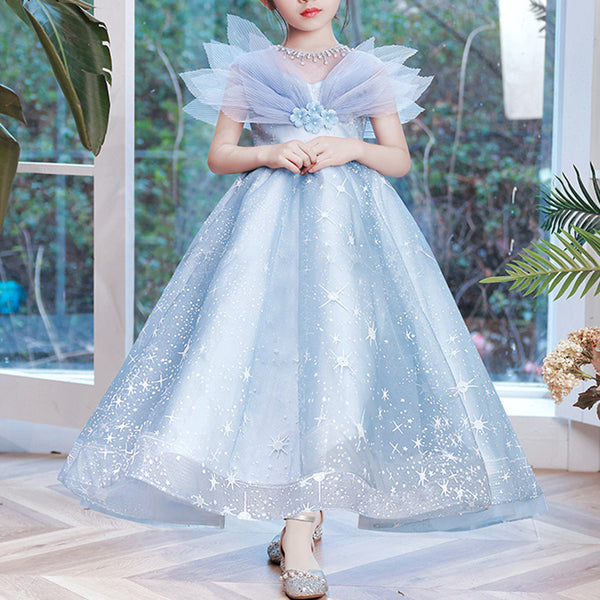Luxurious Baby Girl and Toddler Birthday Prom Dress Puffy Princess Dress
