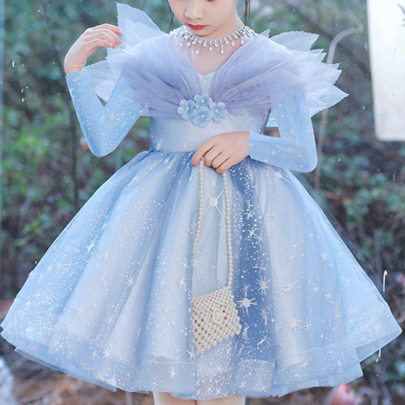 Luxurious Baby Girl and Toddler Birthday Prom Dress Puffy Princess Dress