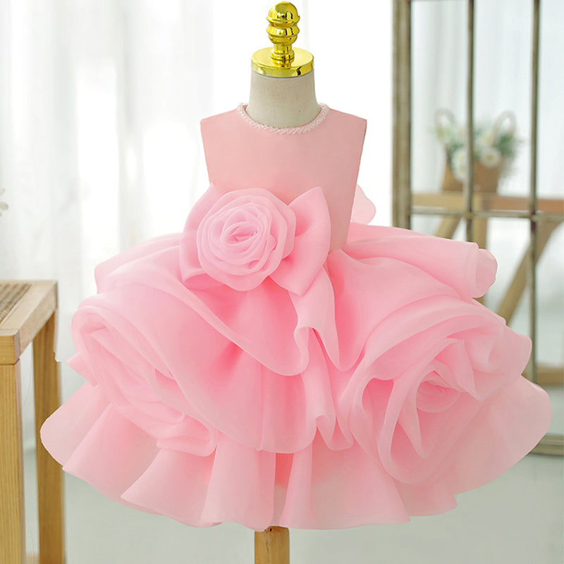 Baby Girl Princess Dress Puffy Girl Baptism Dresses Christening Dress