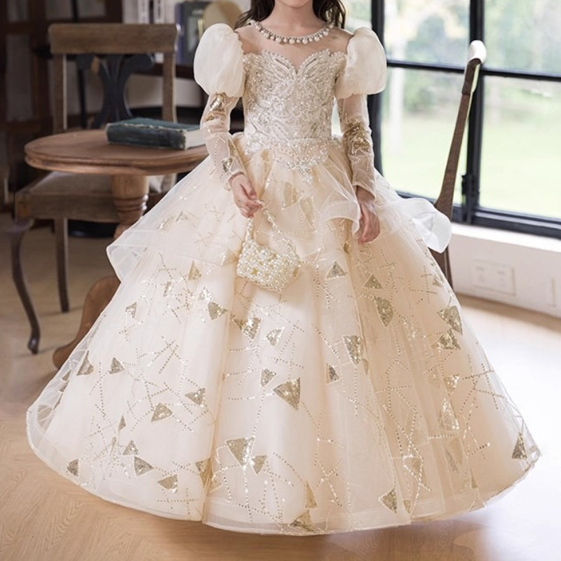 elegant birthday dresses Girls Princess Girl Party Dresses Girl Dresses Size:Junior 13 (W 34.5-35.5