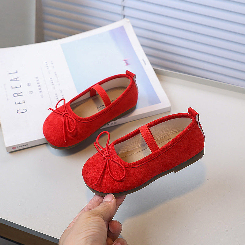 Girls Bow Soft Sole Princess Leather Shoes