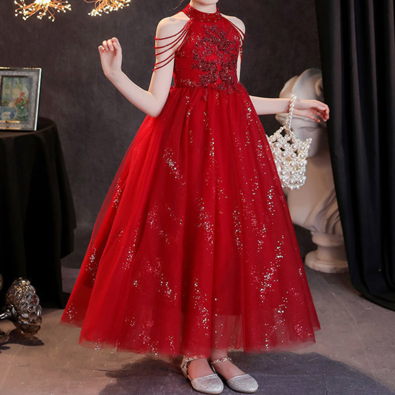 Children's Elegant Birthday Dress Girls Prom Princess Dress