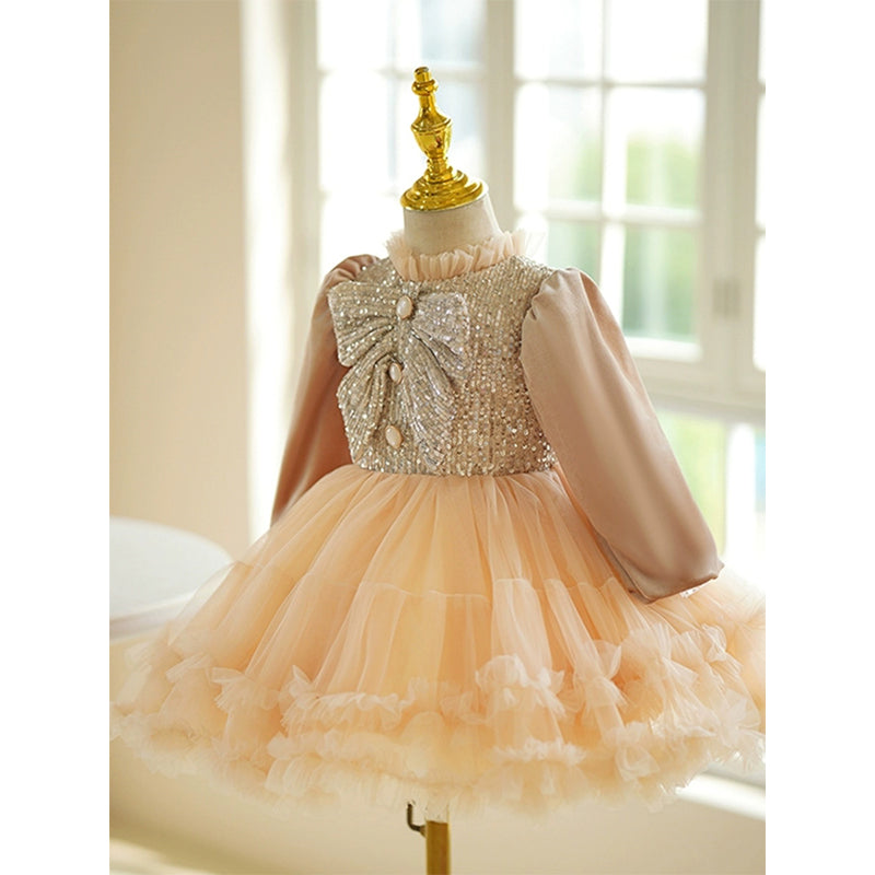 Cute Baby Girl Winter Dress Toddler Pageant First Birthday Princess Dress