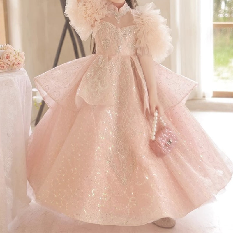 Girls Dress Pink Children's Birthday Princess Dress