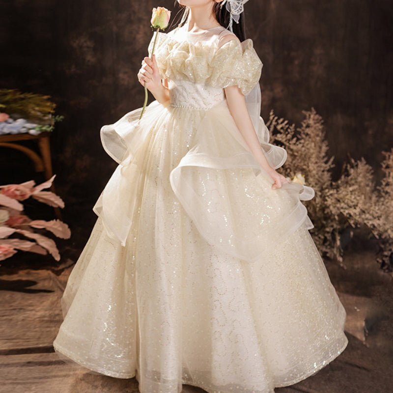 Girls Elegant Party Dresses Children Birthday Princess Dress