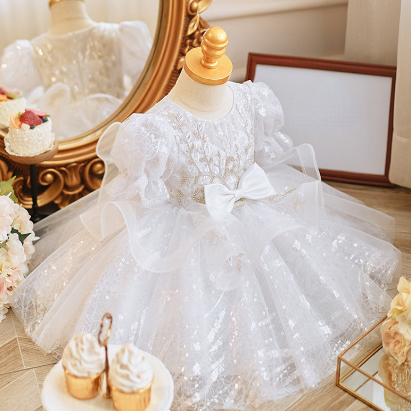 princess tutu dress Baby Girl Sequins, Tulle, Bow Design for Infan HER SHOP or those days when she just wants to feel extra special Sweet Baby Girls Puff Sleeve