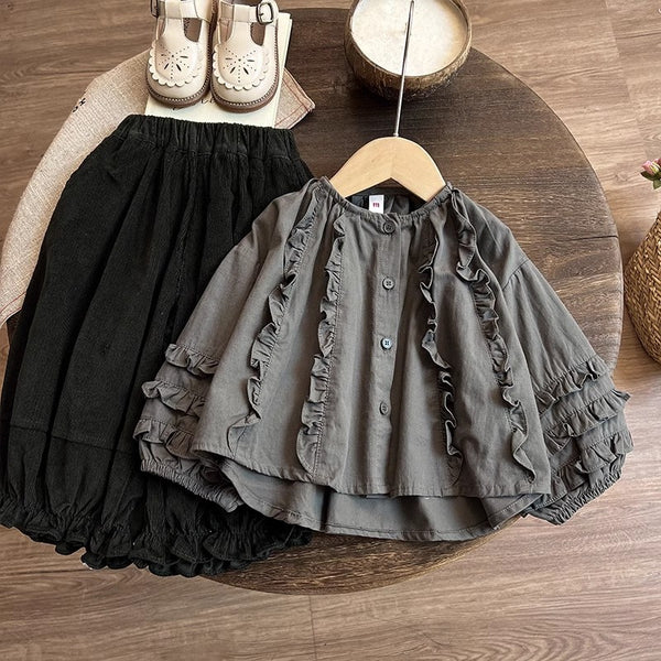 Autumn Girls' Cute New Top Pants Two-piece Set