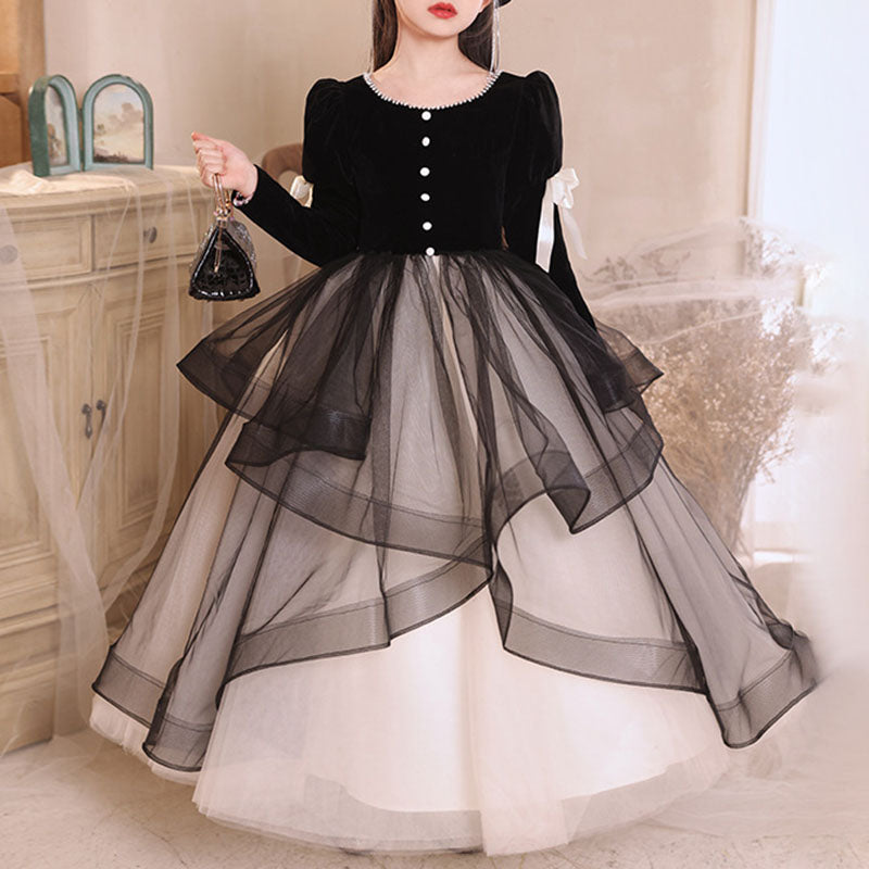 long sleeve girls black dress Amazon.com: Haloumoning Girls Maxi Dress Long Sleeve Casual Holiday Dress with Pockets for 5-14 Years Black: Clothing, Shoes & Jewelry