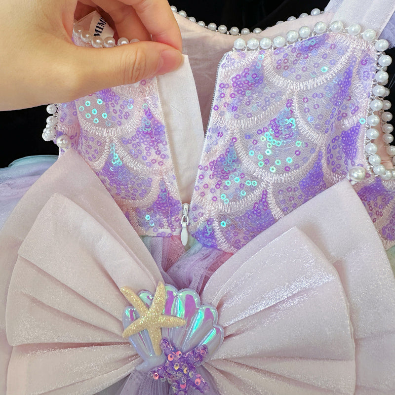 mermaid birthday dress Girls Mermaid Princess Dress Girls Suspender Birthday Dress