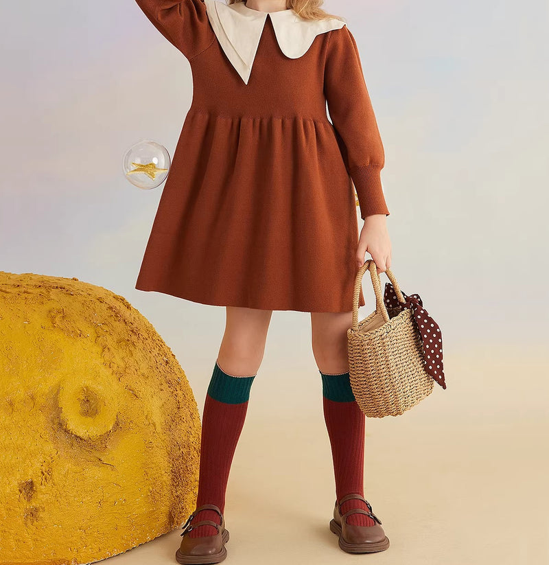 Girls Autumn School Dresses Girl Elegant Party Dresses