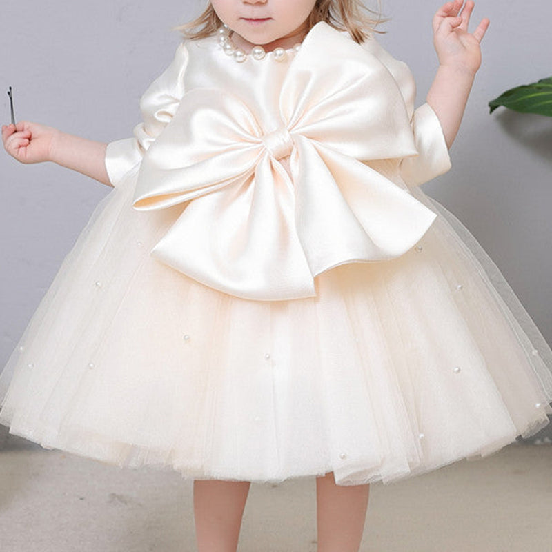 Baby Girl Bow Formal Princess Dress Toddler Birthday Party Dress Girl Formal Princess Dresses