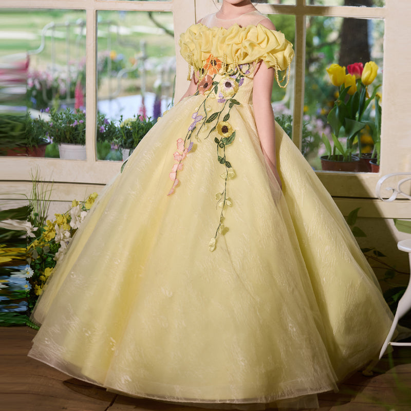 princess dress 5t Ready 2 Ship! Puff Sleeve Party Gown Girl Sizes 2T this short Loloda Baby Girls Pageant Snowflake