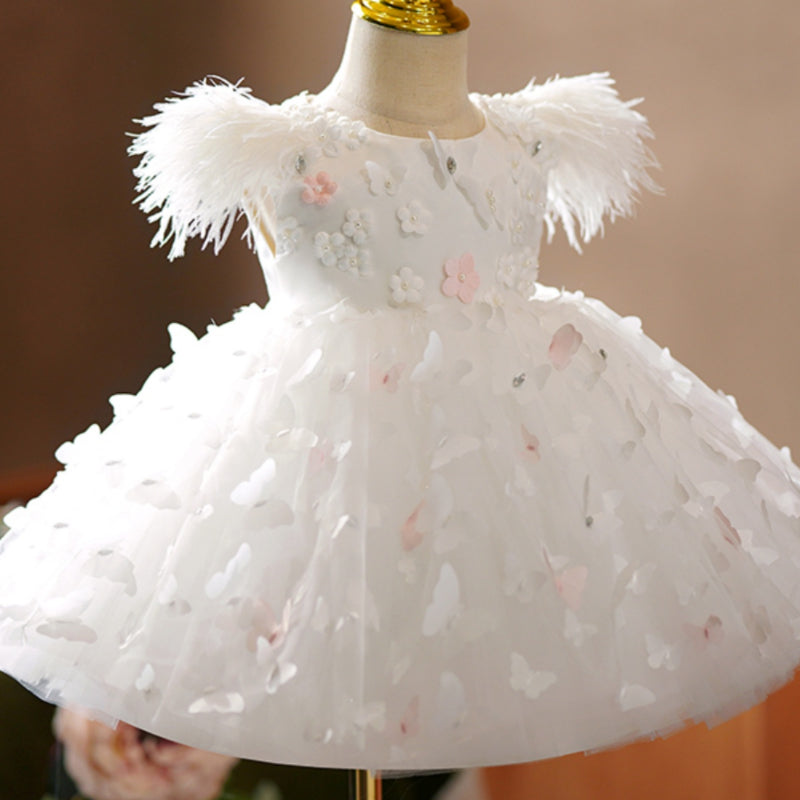 Children's Fluffy Butterfly Cute Princess Dress