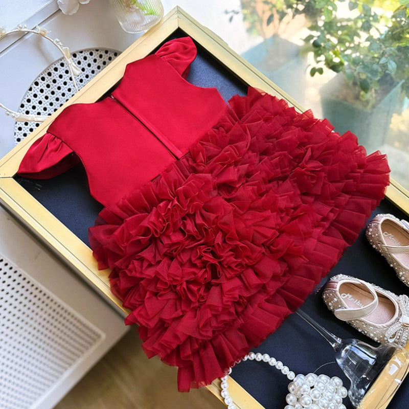 Cute Baby Birthday Dress Girl's Communion Princess Dress