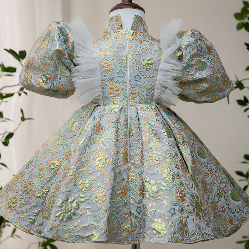 Toddler Birthday Party Pageant Flower Bead Princess Dress – marryshe