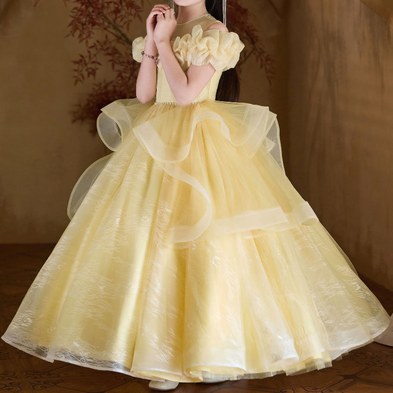 Girls Elegant Party Dresses Children Birthday Princess Dress