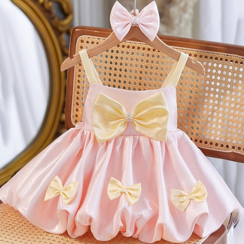 Girls Cute Birthday Dress Baby Pink Dress Girls Party Princess Dress