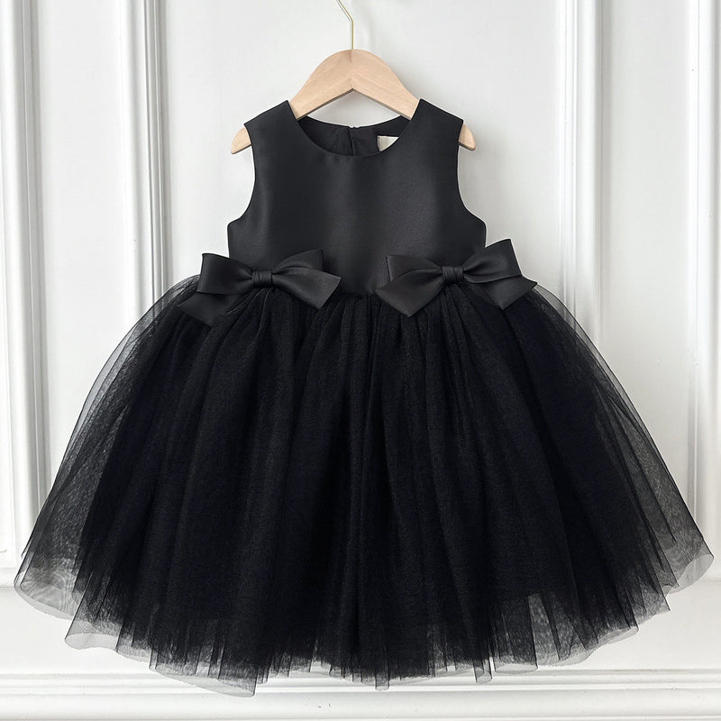 Baby Girl One-year-old Princess Dress Birthday Party Dress Girls Christening Dresses, Black / 7-8 Years (140cm) Baby Girl One-year-old Princess Dress Birthday Party Dress Girls Christening Dresses, Black / 7-8 Years (140cm)
