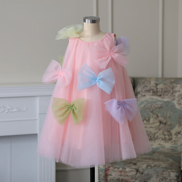 Cute Baby Girl's First Birthday Princess Dress Toddler Bow Knot Dress