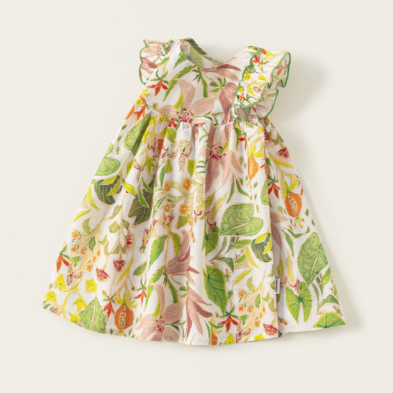 Girls Cute Vacation Dress Girls Floral Holiday Dress