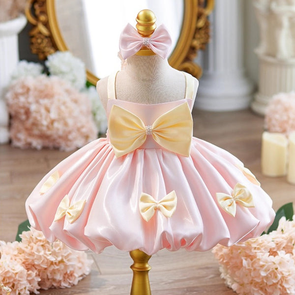 Girls Cute Birthday Dress Baby Pink Dress Girls Party Princess Dress