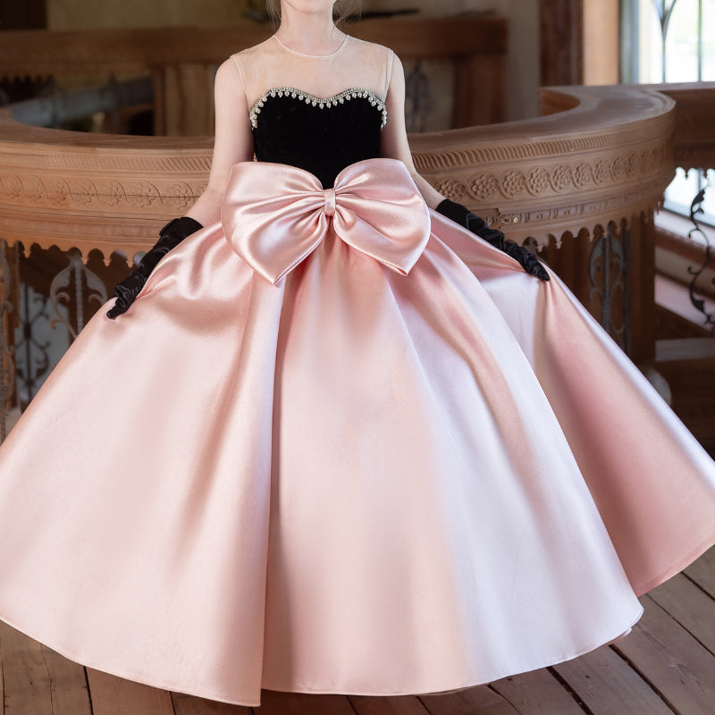 princess dresses teens Puffed Sleeve Sparkly Princess Dress for Junior Bridesmaids