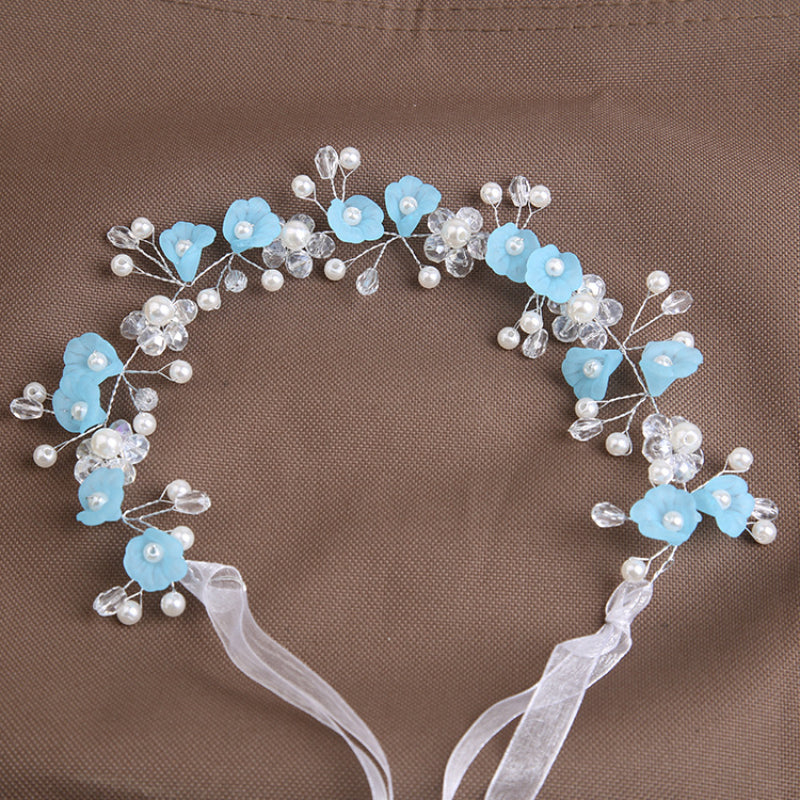 Flower Girl Birthday Wedding Party Bead Issue Card Headband