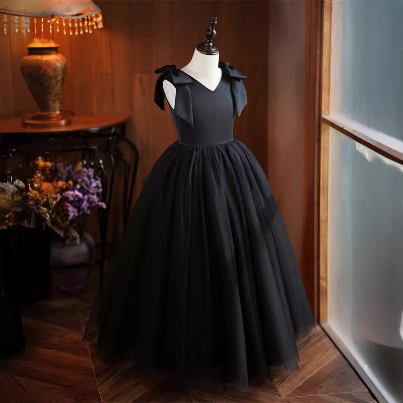 Elegant Baby Black Sleeveless Puff Princess Dress Toddler Girls Formal Dresses Elegant Baby Black Sleeveless Puff Princess Dress Toddler Girls Formal Dresses