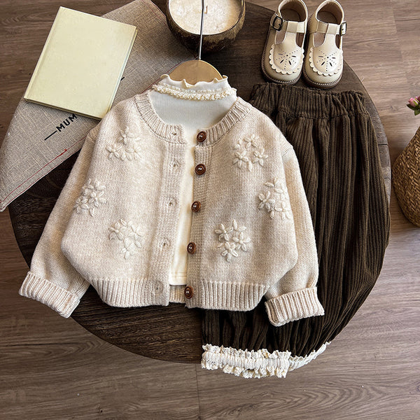 Lovely Girls Autumn Cozy Breathable Three-piece set