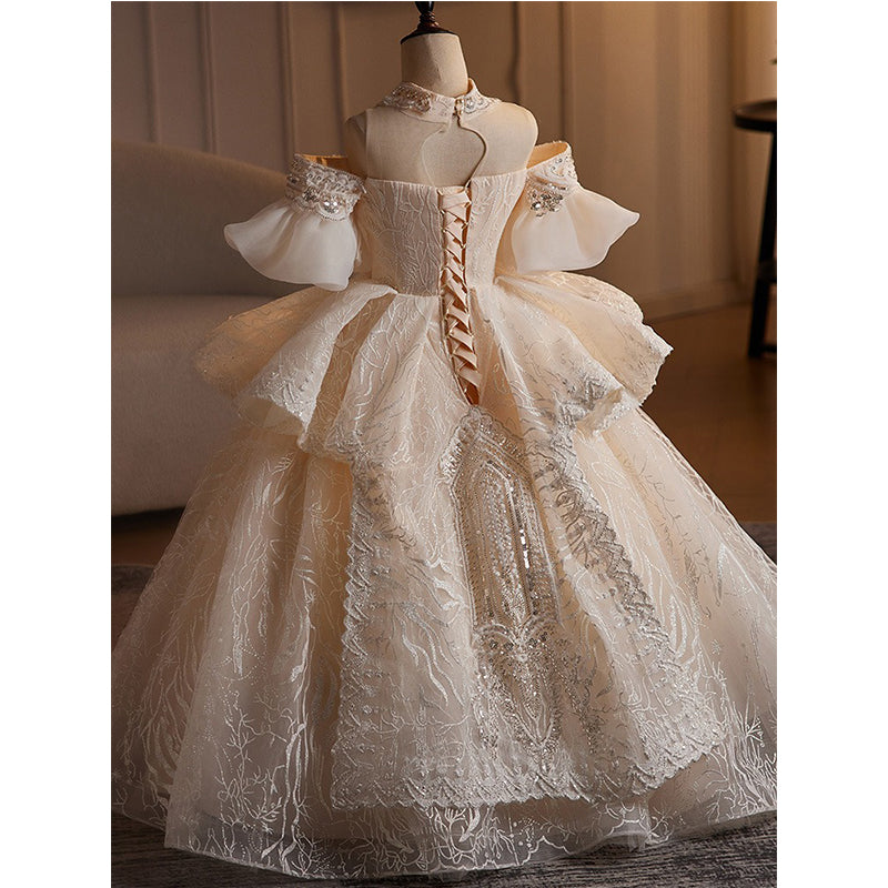 Girls Birthday Dress Princess Dress with Diamond Fluffy Skirt Girls Birthday Dress Princess Dress with Diamond Fluffy Skirt
