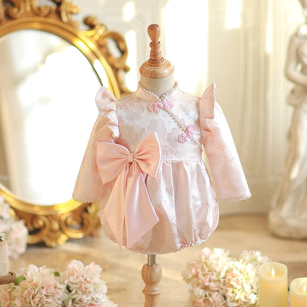Baby Girl Pink Dress Toddler Communion Dress Baby Birthday Dress